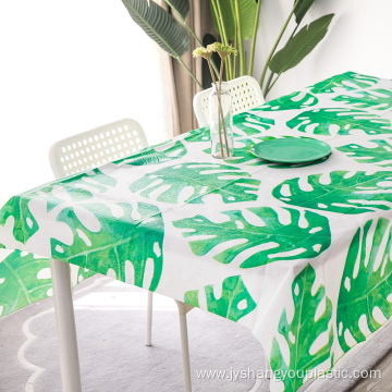 factory cheap leaves flannel PE Table cover